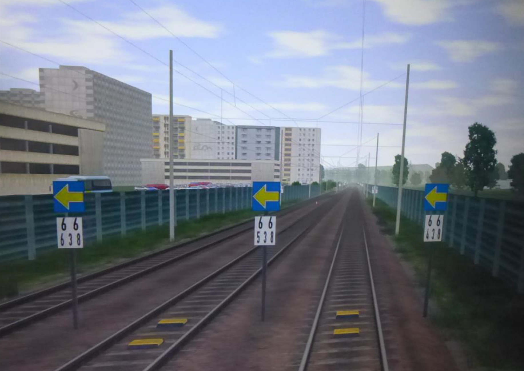 Simulation einer zweigleisigen Strecke mit Signalen